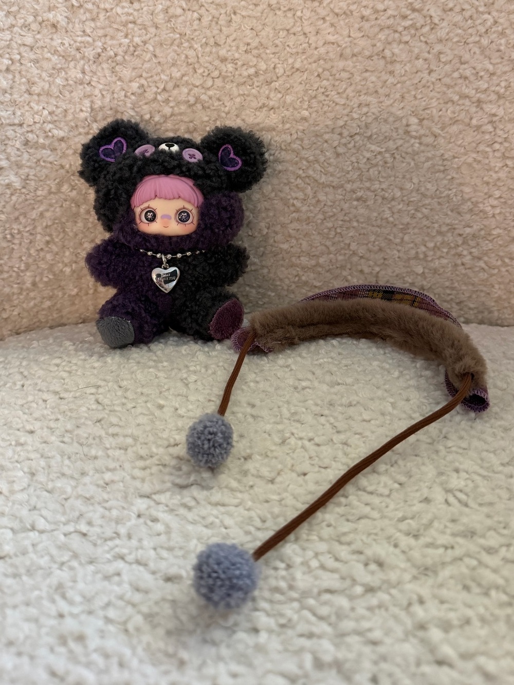 Maymei Tiny Bear Cookie Series Plush Pendant CALEMBOU Taro Sesame - never used